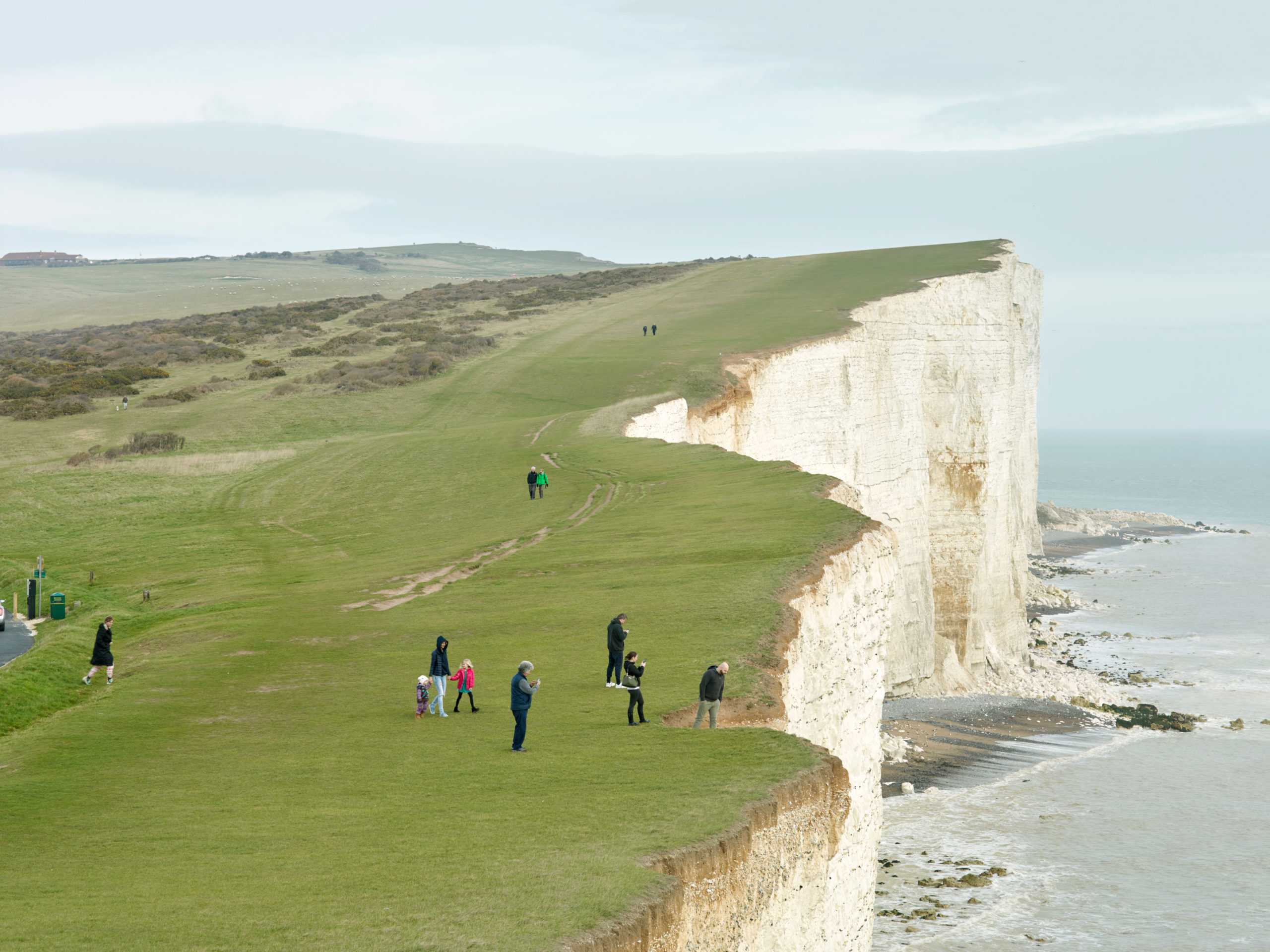 Simon Roberts, Beachy Head, Seven Sisters Country Park, East Sussex, 14 March 2017, 152 x 182cm, Archival pigment print,© Simon Roberts